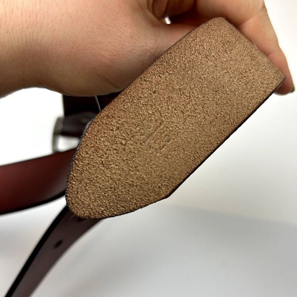 Baieku Womens Leather Belt Brown Red Size 50/125 Adjustable Solid Casual - Picture 5 of 11